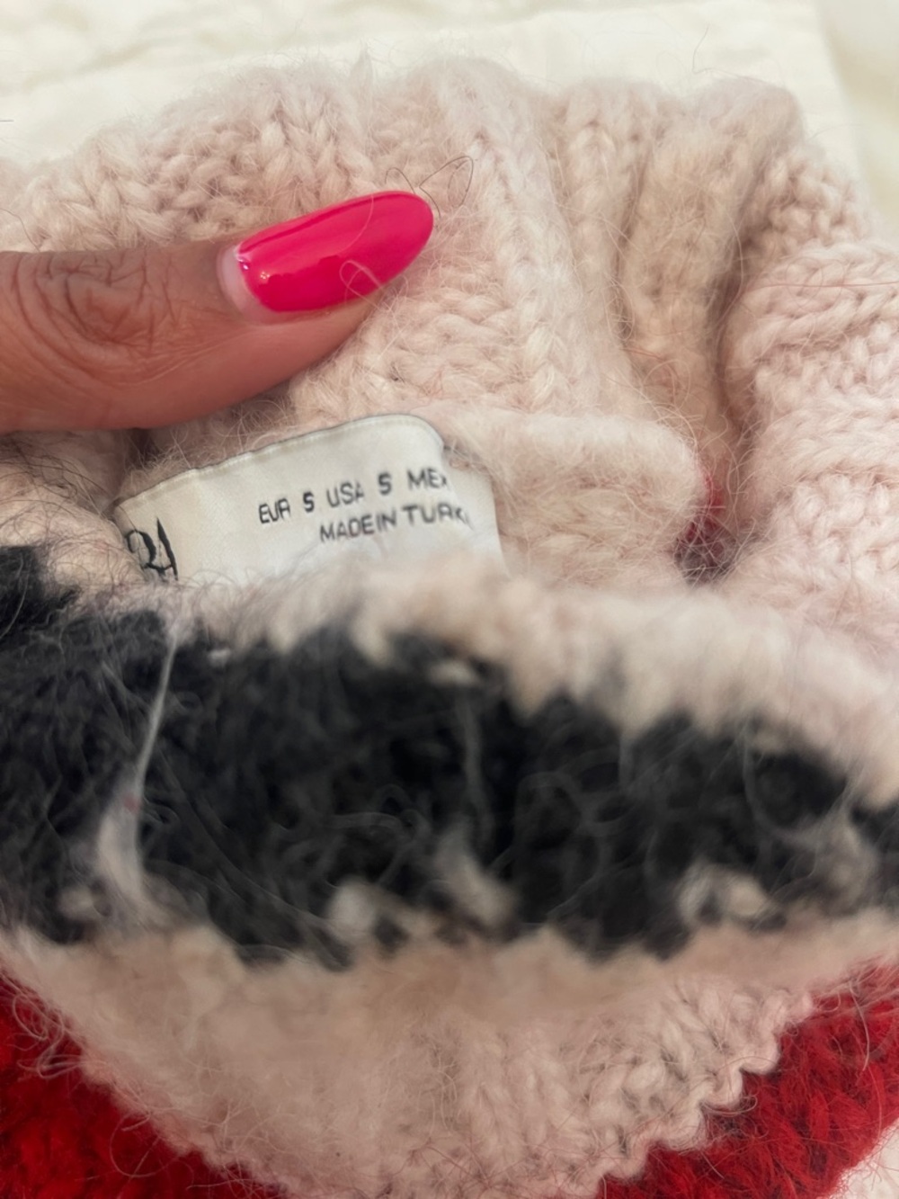 Zara Women’s Pink Colorblock Turtleneck Sweater - Picture 3 of 5